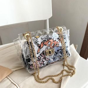 Borse di marca Borsa a tracolla a spalla trasparente in PVC da donna Sac A Main Messenger trasparente da donna 2021 Pochette da donna