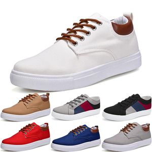 2024 men fashion canvas sneakers shoes black white blue grey red Khaki mens casual out jogging walking item thirty two