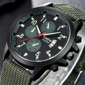 Armbandsur män militära stål datum kvarts analog armé casual klänning armbandsur relogio masculino reloj hombre erekek kol saati q