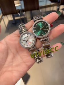 33mm mode femmes quartz vert blanc noir cadran rouge montres en acier inoxydable serpent taille montre signe marqué logo top qualité