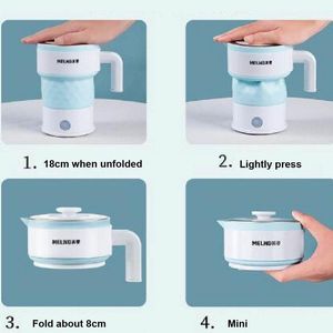 Electric Kettles 220V Folding Kettle Portable Travel Mini Dormitory Household Automatic Power-off 600ML