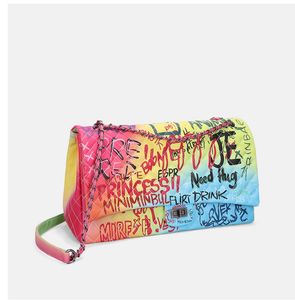 Esporte 2021 Mulheres Lady Lady Outdoor Day Packs Casual Fashion Graffiti Print Letter Summer Rhombus Lattice Bolsa Bolsa Bolsa Co 6041