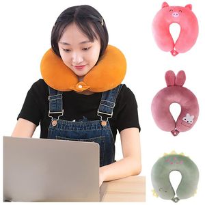 Wholesale neck pillows for airplanes for sale - Group buy Cushion Decorative Pillow Driving Travel Neck Pillows Airplanes Inflatable Super Light Portable Cartoon U shape Cervical Vertebrae