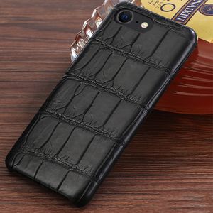 Capas de telefone celular de couro crocodil genuíno para iPhone SE 12 mini 11 pro max xr x xs 12 pro max capa para iphone 7 8 5 5s 6 6 s plus