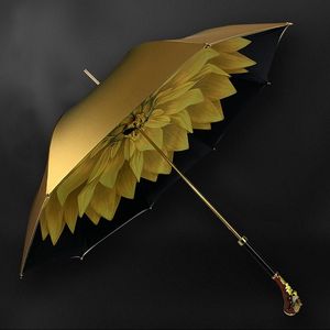 Parasole Luksusowy parasol Diamentowy Projekt Kreatywny Długi Rękojeść Europejski Golf Kids Rain Women