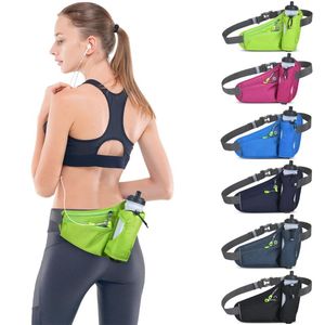 Saco de cinto de hidratação esportes Running Cintura Pack Bum com suporte de garrafa de água para homens mulheres ciclismo caminhadas caminhando sacos ao ar livre