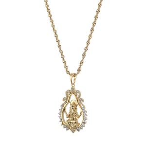 Correntes hinduísmo jóias religiosas ganesha pingentes para mulheres meninas colar de ouro cristal