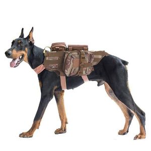 Dog Apparel Army Tactical Västar Militär Kläder Utbildning Lastbärande Harness Swat Rescue Mole Vest