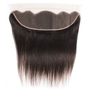 13x4 Human Hair Lace Frontal Straight Body Water Wave Deep Wave Ear to Ear Lace Part Natural Color Brazilian Virgin Hair With Swiss Lace 150% Density 10-18Inch