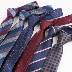 Mens Tie Fashion Jacquard 7cm Ties for Men England Striped Luxury Necktie Formal Business Man Wedding Dress Shirt Accessories