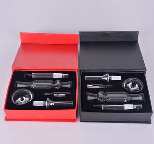 10 мм Nectar Collector Kits Micro NC Bong Kit Курение с из нержавеющей стали Стекло Советы Водопроводные трубы BONGS Oil Rig Установки Pavorizer Подарочная коробка