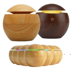 New3 Colors Aroma Wood Grain Essential Oljediffusor Ultraljud Luftrenare Aromaterapi Bamboo Color USB 130ML EWF7884