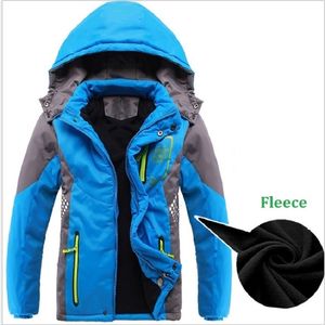 Winter Children Jacket for Boy Kids Warm Teenage Coat Fleece Windbreakers Water Proof Korean Clothes 211027