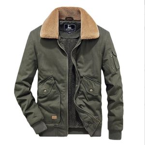 Men Bomber Jacket Winter Warm Men's Baseball Jackets Fleece Casual Tactical Outerwear Thick Man Coats Stor storlek M-5XL