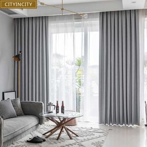 CIC 100% blackout Curtains for Bedroom luxury Home Decor Solid Water Proof Curtain for living room Customized 210712