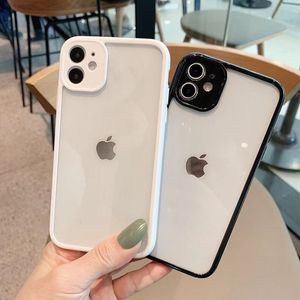 透明なアクリルの電話ケースiPhone 12 Pro最大11 11pro X XR XS 7 7 P 8 Plusのための透明な背面カバーの上質な穴の保護装置