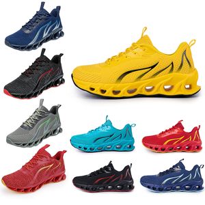 Беговые туфли без бренда мужчины модные тренеры белый черный желтый золотой темно-синий синий разводные зеленые мужские спортивные кроссовки # 107