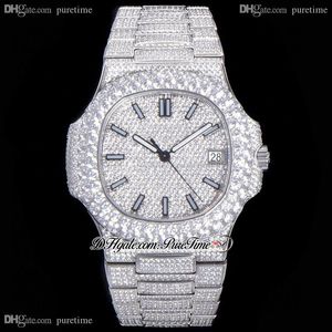 2021 TWF Paved Diamonds 5711 324SC 324CS Automatyczne męskie znaczniki zegarek w pełni losowane Diamentowe Bransoletka ze stali nierdzewnej Super Edition Watches Pureteime