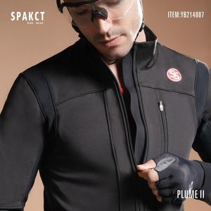 Jackets de corrida Spakct espessado Autumn Winter Cycling Jacket Men Men-camada dupla à prova de vento Aquecimento de motociclismo de motociclismo