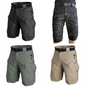 Men Classic Tactical Shorts Upgraded Waterproof Quick Dry Multi-pocket Short Pants Outdoor Hunting Fishing Military Cargo Shorts X0628