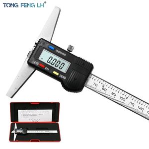 0-150mm 6" Metric Imperial Digital Depth Vernier Caliper Micrometer Stainless Steel Electric Gauge 210810