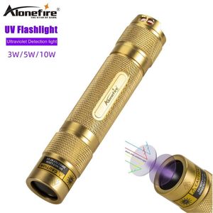 Alonefire SV007 365nm UV Ultra Menekşe Işık Siyah Ultraviyole Görünmez Pet İdrar Lekeleri Dedektörü Akrep Fenerleri Torches