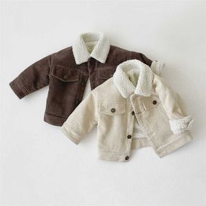 Barn jackor kappa varm höst vinter tjej pojke baby kläder barn sport kostym outfits mode toddler kläder 211011