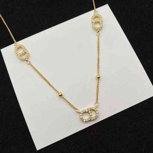 Wholesale small beaded necklaces for sale - Group buy 74 OFF designer jewelry new letter full diamond small round bead necklace women s net red same fashion versatile Necklace