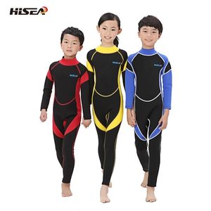 Eéndelig Past Honea Wetsuits Kids 3 / 2mm Neopreen Jongens Meisjes Wetsuit Full Body Surfing Snorkling Spring Swimming Suit
