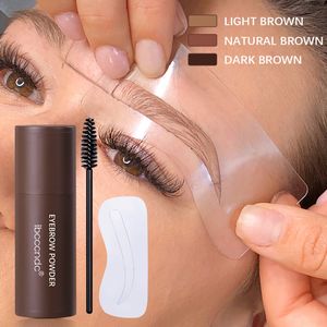 Augenbrauenstempel, formendes Make-up, wasserfestes Brauenpulver, Natrual Eye Eyebrows Stick, Haarlinie, Kontur, Braun, Schwarz