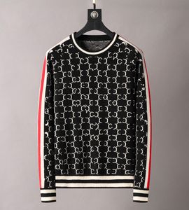 Mężczyźni Moda Designer Hoodies 2021 Nowy Luksusowy List Knitwear Winter Mens Odzież Crew Neck Długie Rękaw Swetry