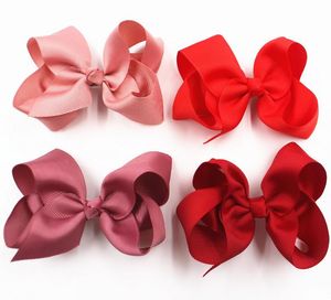 3 polegadas infantil Big Bow Hairbands Meninas Grosgrain Ribbon Hair Bow com a mesma cor Elastic Headband para Pony Tail Holder for Kids