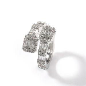 18 -krotny złoty pierścionek Hip Hop otwarty pierścień biżuteria Modna moda pierścionki męskie pierścienie