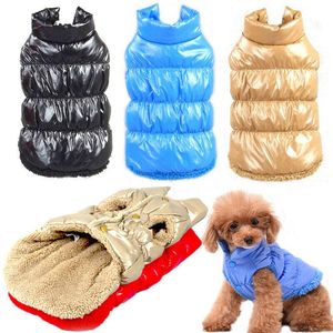 Köpek Giyim Kış Pet Giysileri Kalın Polar Su Geçirmez Yelek Aşağı Ceket Yavru Küçük Köpekler Sıcak Chihuahua Supplie