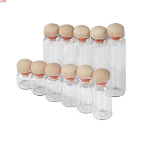 Mini frascos de vidro transparentes com cortiça madeira rolha decoração artesanato jars presente de frascos para casamento 100 pcsjars