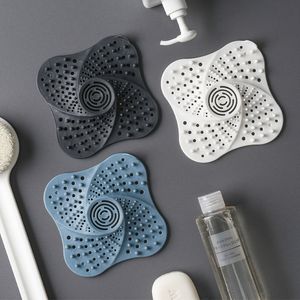 Kitchen Bathroom Anti-clogging Strainer Supplies TPR Floor Drains Cover with Sucker Sink Sewer Filter
