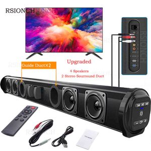 Coluna Poderosa Home Theater TV Barra de som Alto-falante com fio sem fio Bluetooth Surround Soundbar para PC TV Alto-falantes ao ar livre remoto H1111