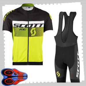 SCOTT team Cycling Short Sleeves jersey (bib) shorts set Mens Summer Traspirante Abbigliamento da bicicletta da strada MTB bike Outfits Uniforme sportiva Y210414125