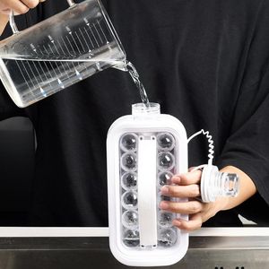 Bakmögel 2 i 1 Ice Cube Maker Water Bottle Ball Making Mold Bucket Round Tray Craft Mold Bar Kök Tool Hockey Cup