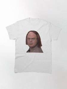 Erkekler T-Shirt Ofis Dwight Schrute Meredith Peruk Klasik Tişört