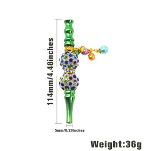 Popular personality Arabian water pipe accessories multicolor diamond nozzle pure handmade inlaid diamond nozzle