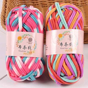 1PC 100G/Ball Chunky Yarn Soft Cotton Cloth Crochet Milk Thick Hand Knitting Threads Bag Carpet Basket Blanket Knit Yarn Y211129