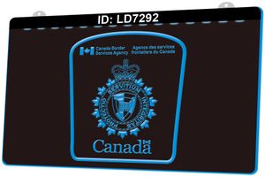 LD7292 كندا الخدمات الحدودية الوكالة 3D النقش LED ضوء تسجيل الجملة التجزئة