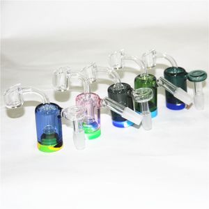 Water Pipes hookah Ashcatcher Bong with quartz banger silicone container 14 mm 18mm Ash Catcher For Glass Bongs Oil Rigs