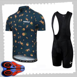 Pro Team Morvelo Cykling Korta ärmar Jersey (BIB) Shorts Sets Mens sommar Andningsväg Cykelkläder MTB Bike Outfits Sport Uniform Y210415107