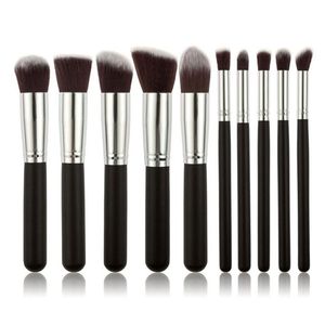 2021 NYA 10PCS Makeup Brushes Set Professionell Pulver Foundation Eyeshadow Make Up Borste Cosmetics Mjukt syntetiskt hår