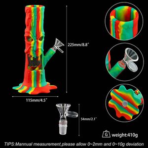 кальян кальян Хэллоуин свечи кальяны стеклянный бонг прямая вода курительная трубка силиконовая оболочка высота 8,8 