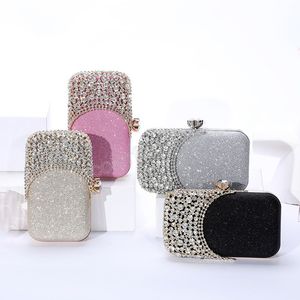 Gold Bridal Clutch Purse Bag Luxury Wedding Handbags for Women Diamond Crystal Party Evening Bag