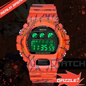 2021新しいメンズウォッチ高級デジタル時計クロノストップウォッチ電子腕時計防水時計オリジナルブランドSanda 2108 G1022