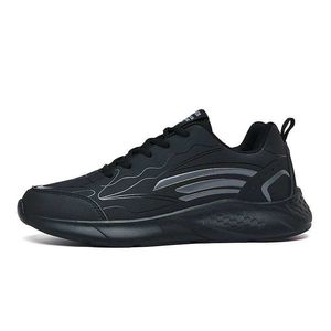 Mais novo Chegada Respirável Correndo Sapatos Homens Preto Vermelho Leve Sole Sole Versátil Mens Leisure Sports Sneakers Trainers